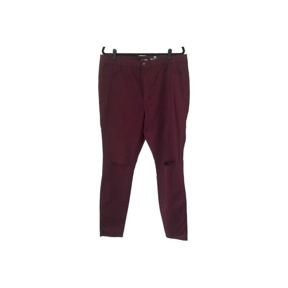 Fashion Nova Jeans Womens Size 2X Burgundy Canopy 2X High Waisted Tencel Blend - Picture 1 of 12